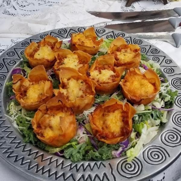 Sassy Lasagna Wonton Cups