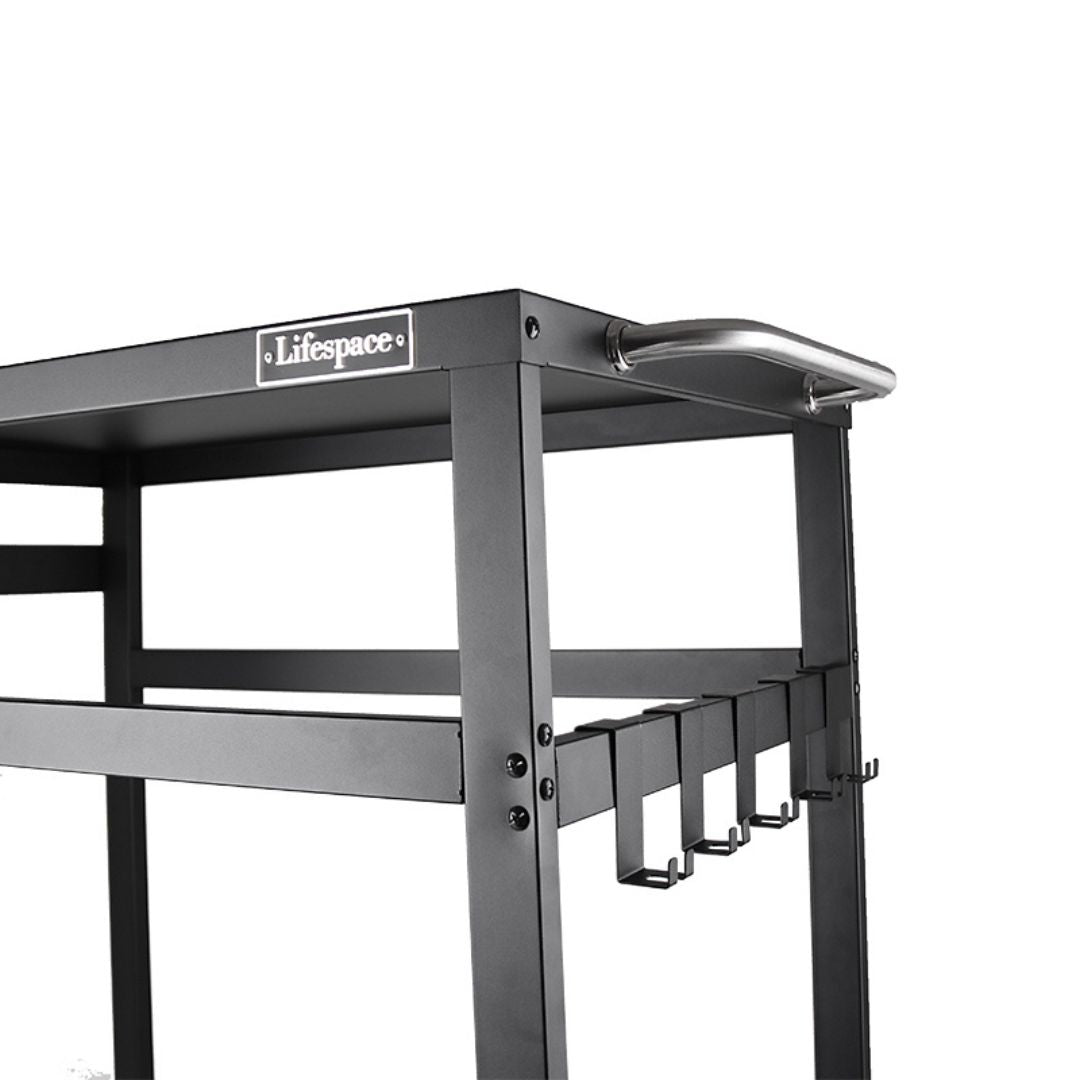 Lifespace Deluxe Patio Trolley Cart & Portable Grill Bundle: Elevate Your Outdoor Entertaining