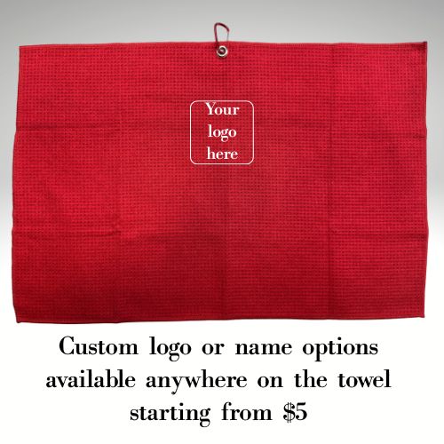 Lifespace Black or Red Waffle 380gsm Microfibre BBQ / Kitchen Towel with Matching Color Carabiner