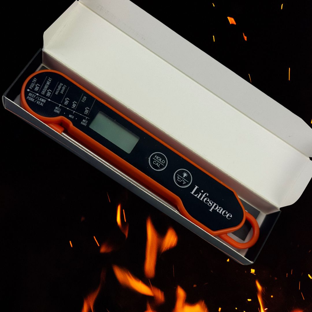 Lifespace Instant Read Waterproof Folding Meat Thermometer