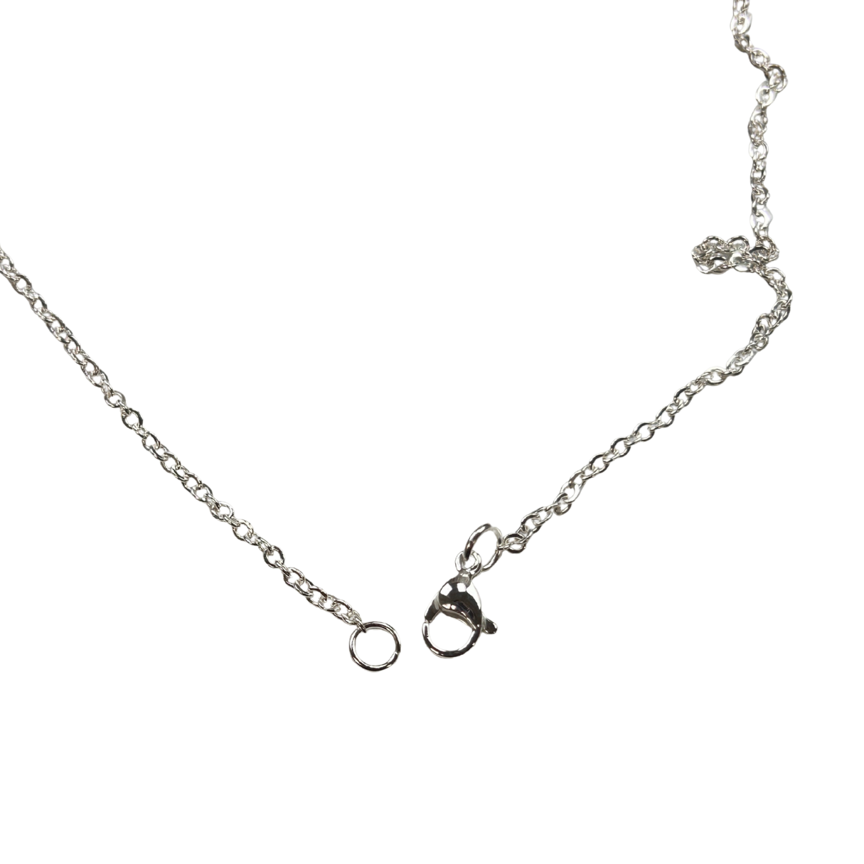 The Cross Road 925 Sterling Silver Plated Thin O-Shape Chain 30" Length for Pendant Attachment