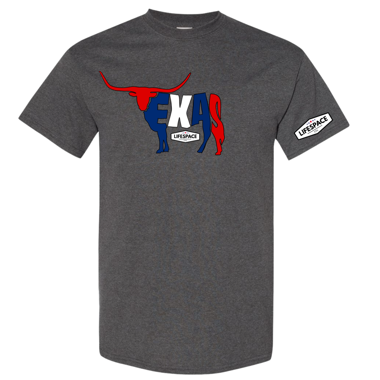 Lifespace Premium Cotton-Poly Blend Crewneck T-shirt "Texas Longhorn"