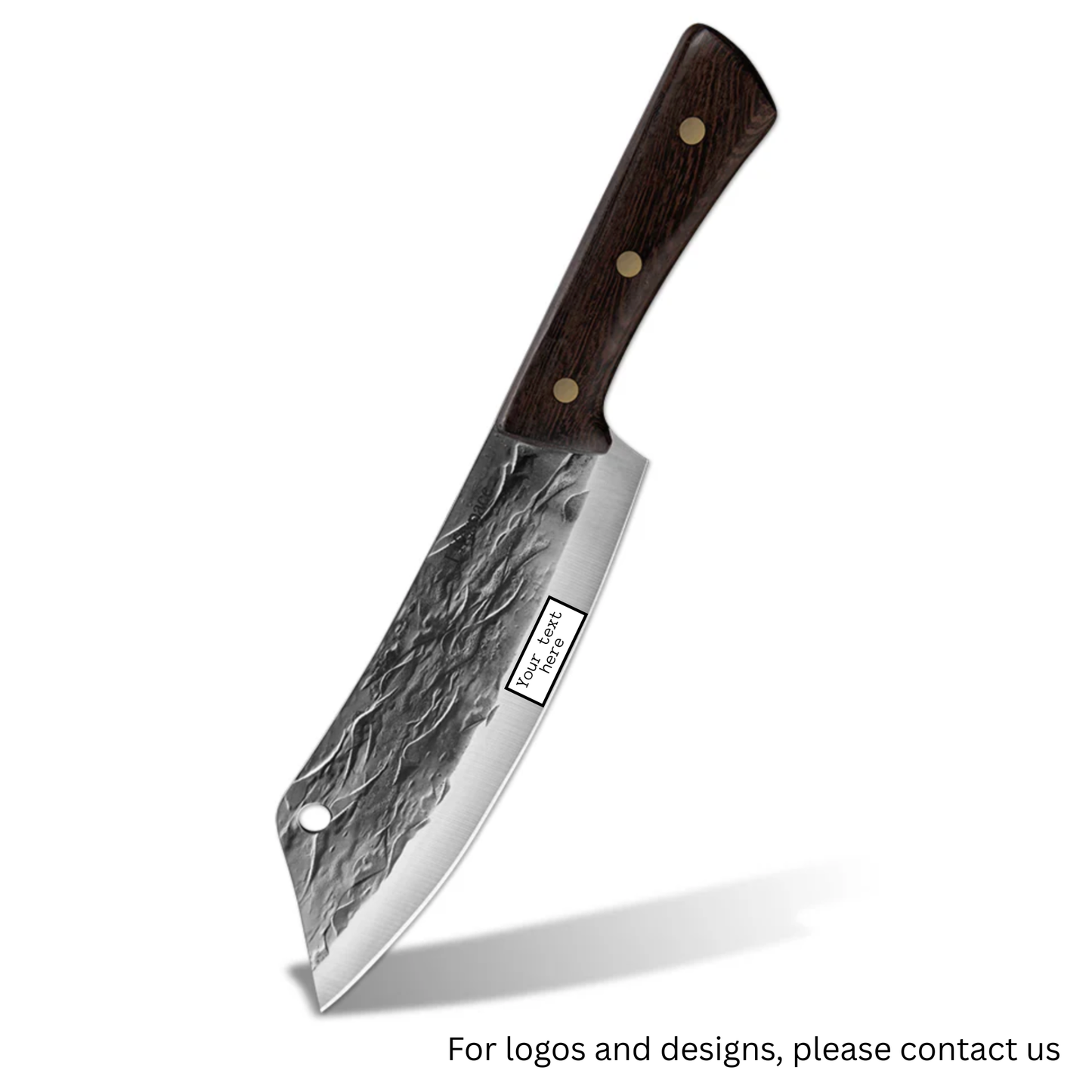 Lifespace 8in Chef Hammer Pattern Pointed Cleaver with Wenge Handle