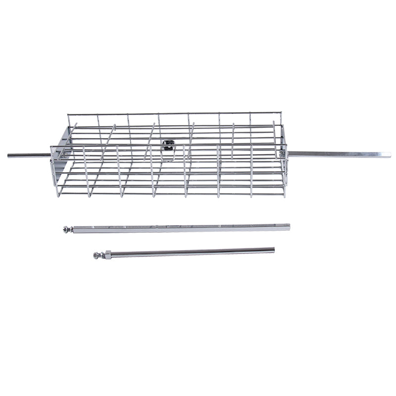 Lifespace Spit Roast Grill Basket - Standard Deep Adjustable - Chrome