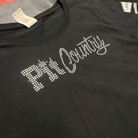 Pit Country Premium Graphic Rhinestone Ladies T-Shirt - “Pit Country"