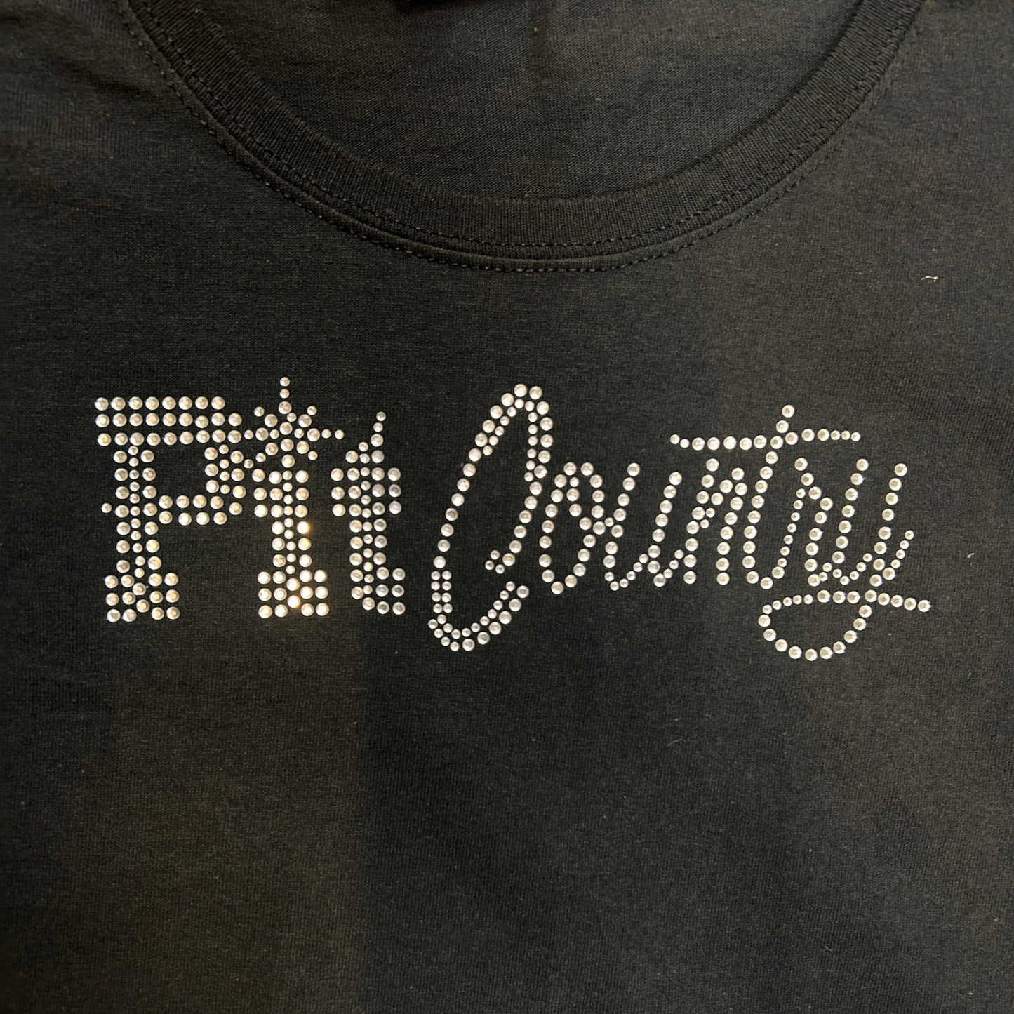 Pit Country Premium Graphic Rhinestone Ladies T-Shirt - “Pit Country"