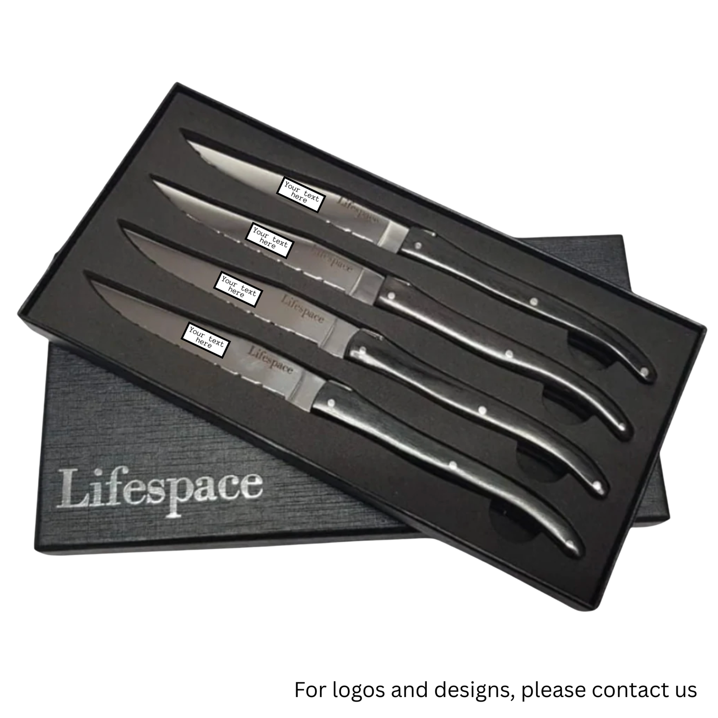 Lifespace 'Laguiole' 4-Piece Steak Knife Set in a Gift Box