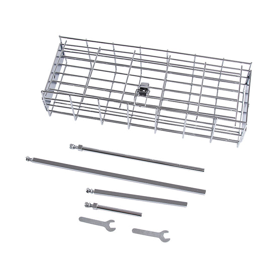 Lifespace Spit Roast Grill Basket - Standard Deep Adjustable - Chrome