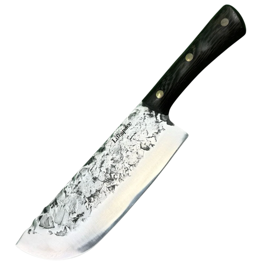 Lifespace 7.5in Hammer Forged Chef Cleaver