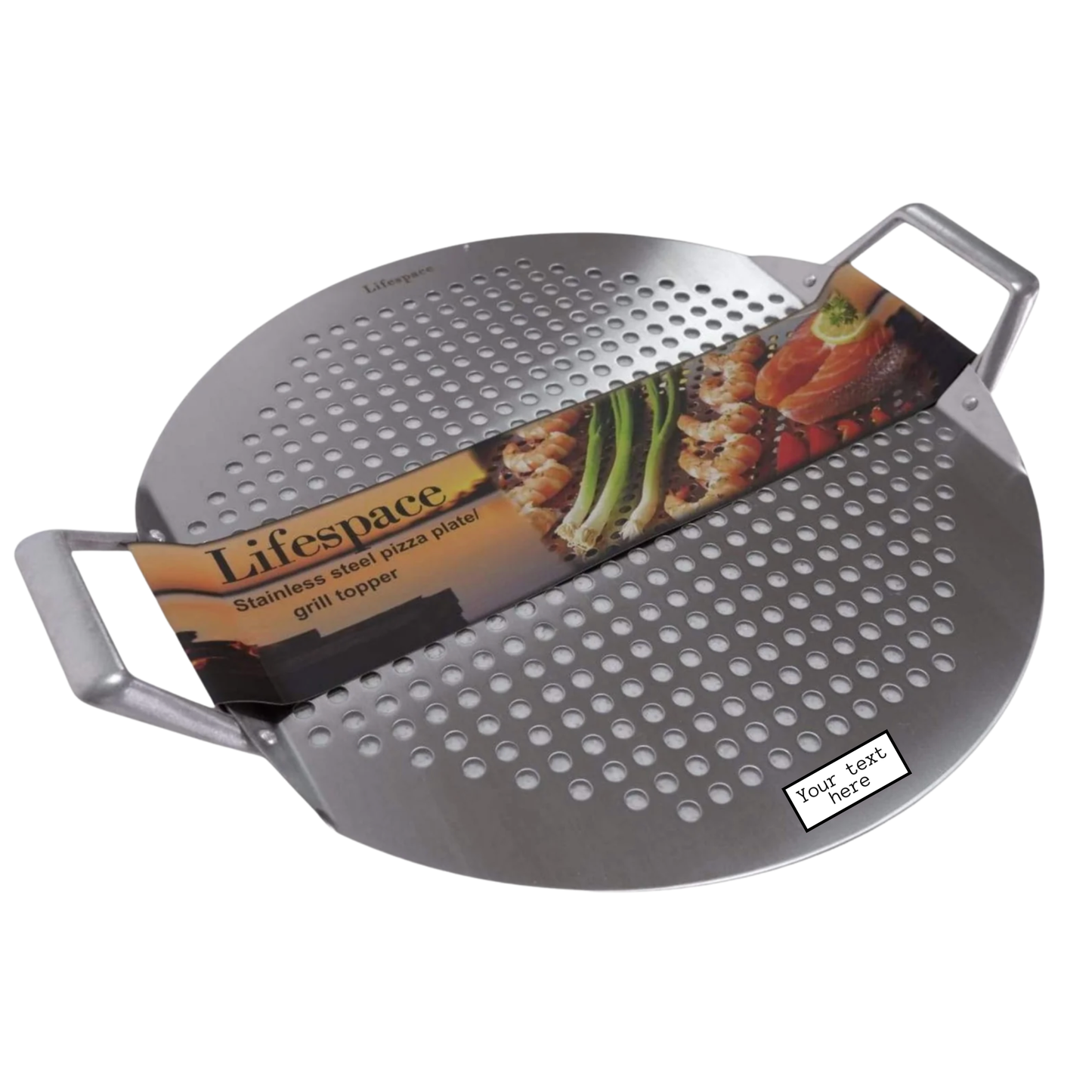 Lifespace Stainless Steel Pizza Plate/ Grill Topper