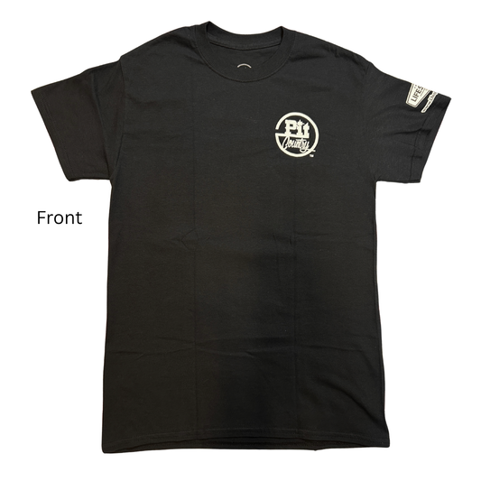 Pit Country Premium Graphic Crewneck Mens T-Shirt - “Real Men BBQ With Wood"