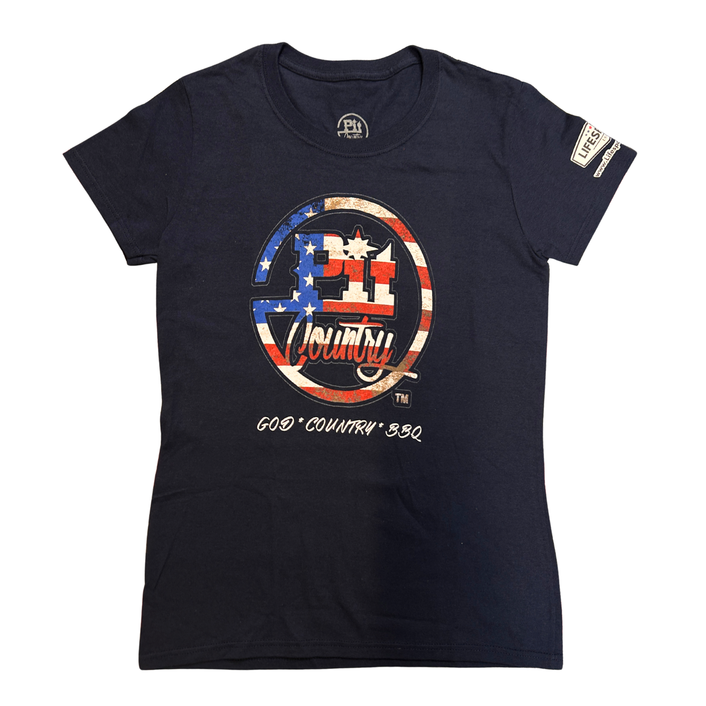 Pit Country Premium Graphic Crewneck Mens T-Shirt - “Pit Country Logo Full Front"