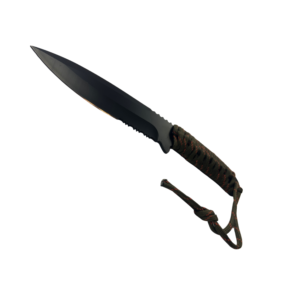 Lifespace Paracord Fixed Blade Survival Knife with Black Nylon Sheath - 9.4"