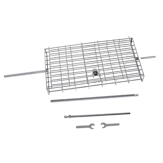 Lifespace Spit Roast Grill Basket - Standard Flat Adjustable - Chrome