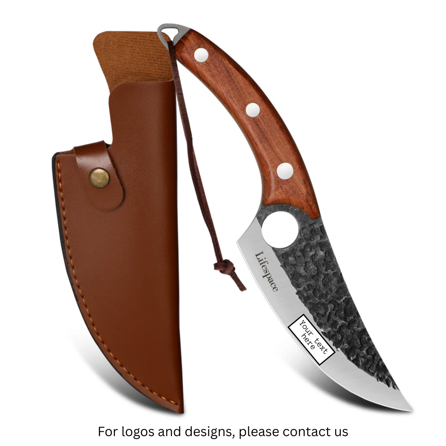 Lifespace 5 Inch Viking Style Cleaver Knife with Sheath