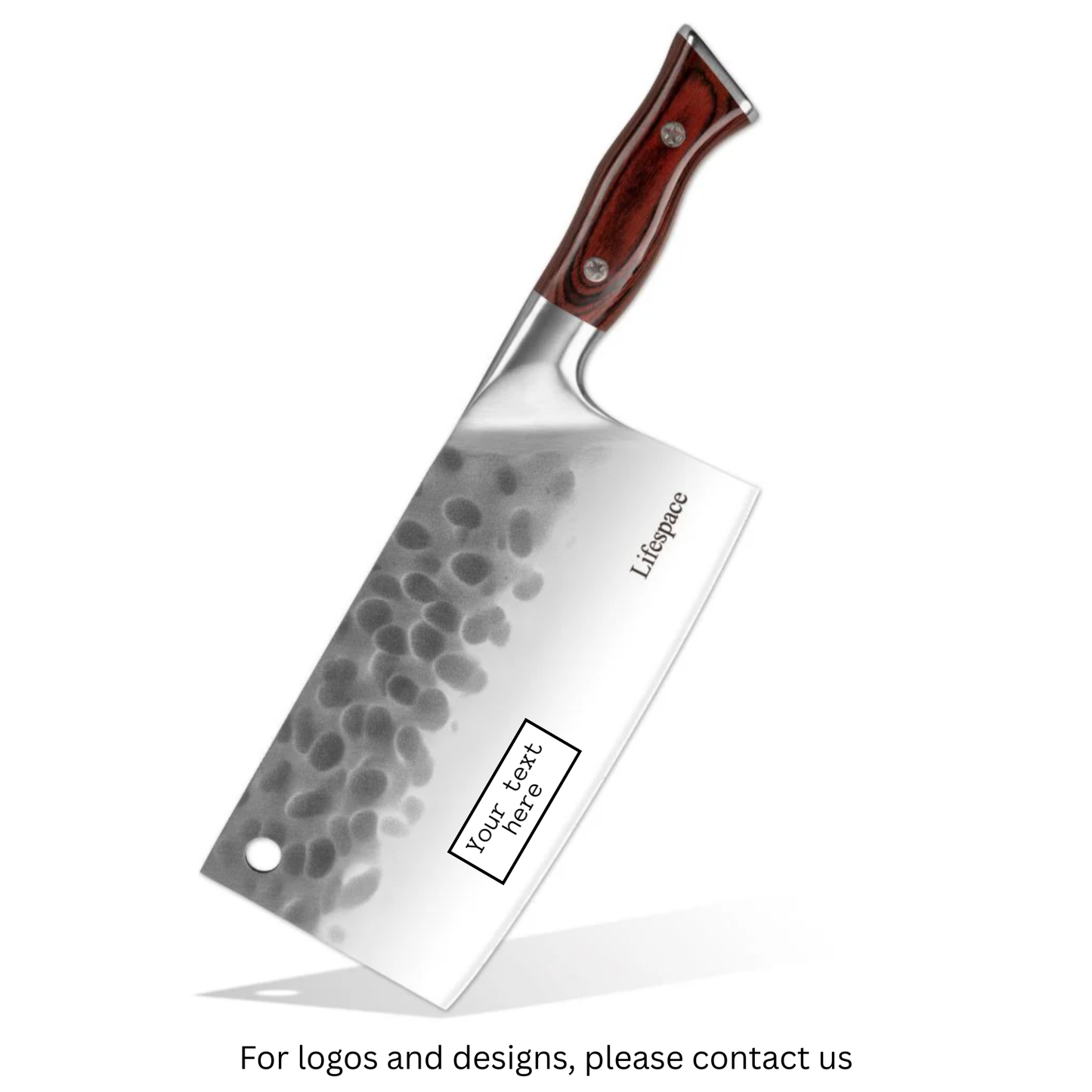 Lifespace 7.8" 'Lone Star' Square Meat Cleaver with Hole & Pakkawood Handle