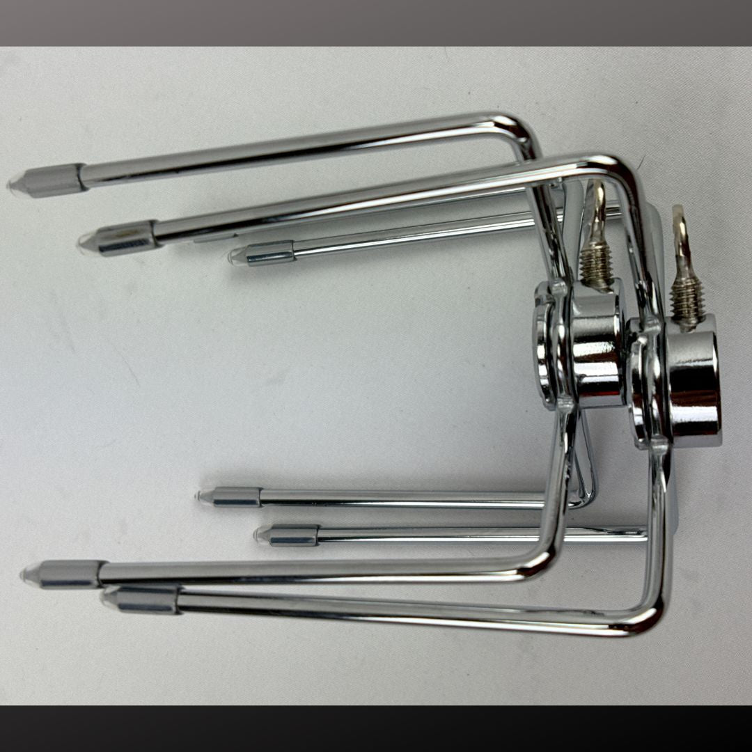 Lifespace 4-Prong Chromed Spit Roast Forks - Set of 2