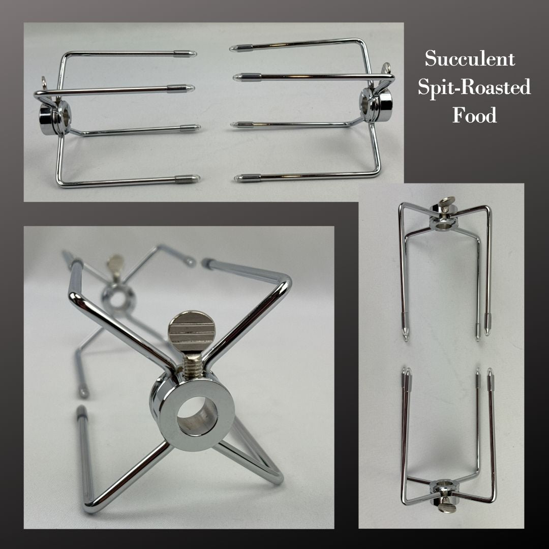 Lifespace 4-Prong Chromed Spit Roast Forks - Set of 2