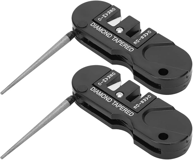 Lifespace Handheld Mini Ceramic Carbide 3-in-1 Knife Sharpener with Carabiner