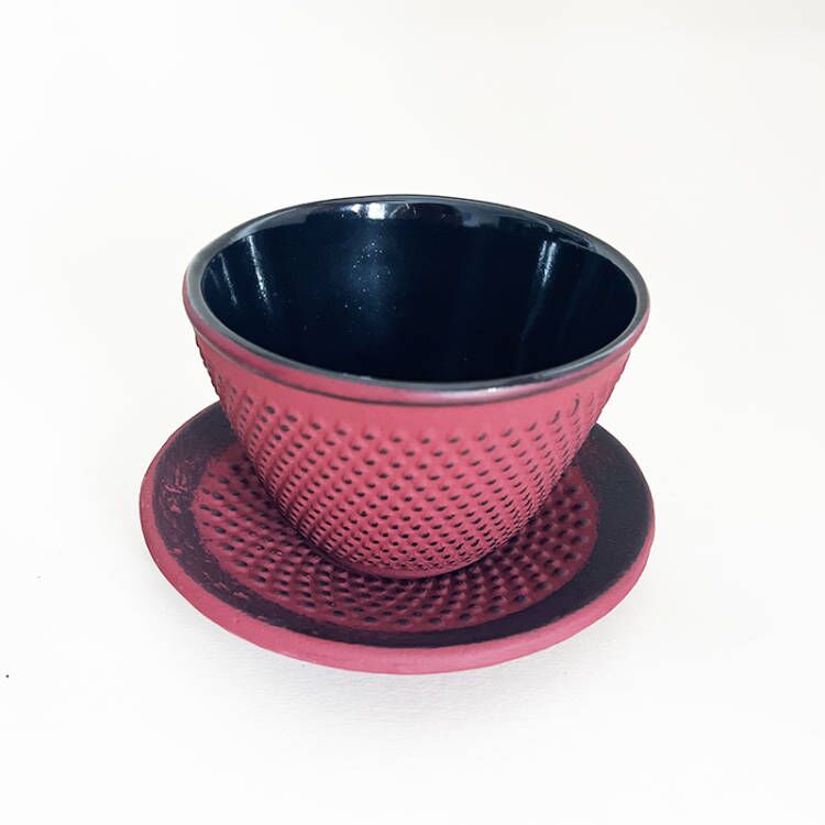 Lifespace Luxury Cast Iron 600ml Teapot Set with SS Filter, Trivet & 4 Cups - avail in Red & Green