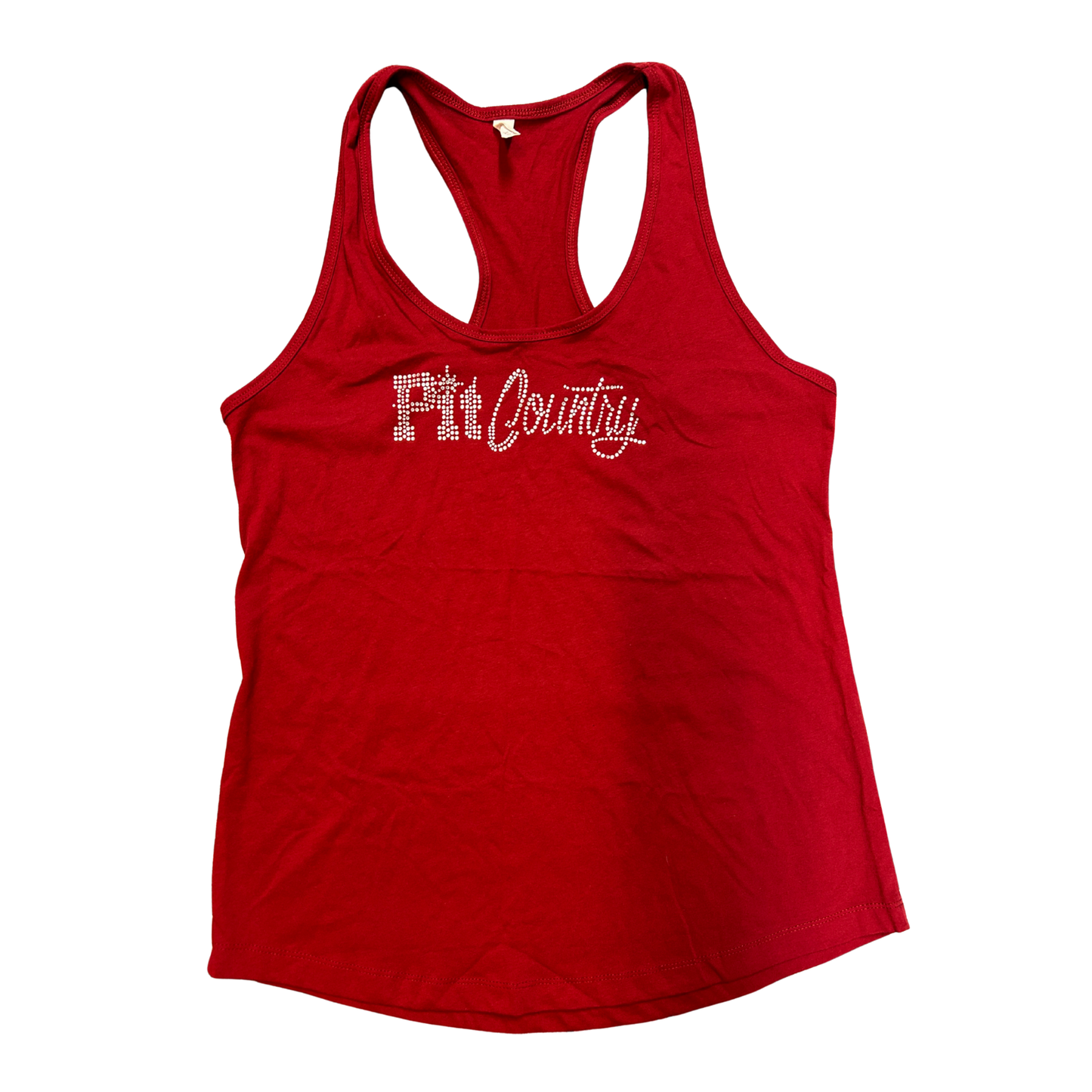Pit Country Premium Graphic Rhinestone Ladies Tank Top - “Pit Country"