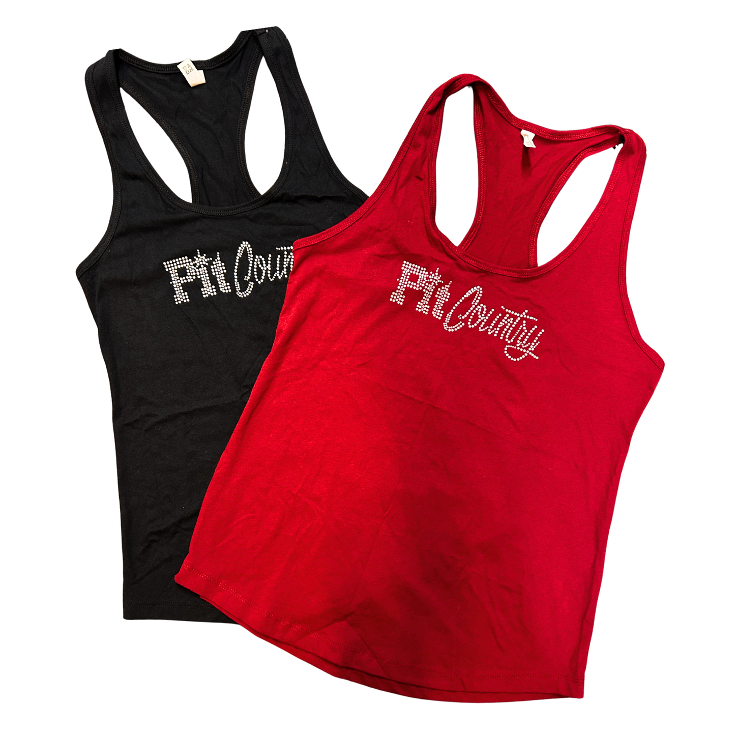 Pit Country Premium Graphic Rhinestone Ladies Tank Top - “Pit Country"