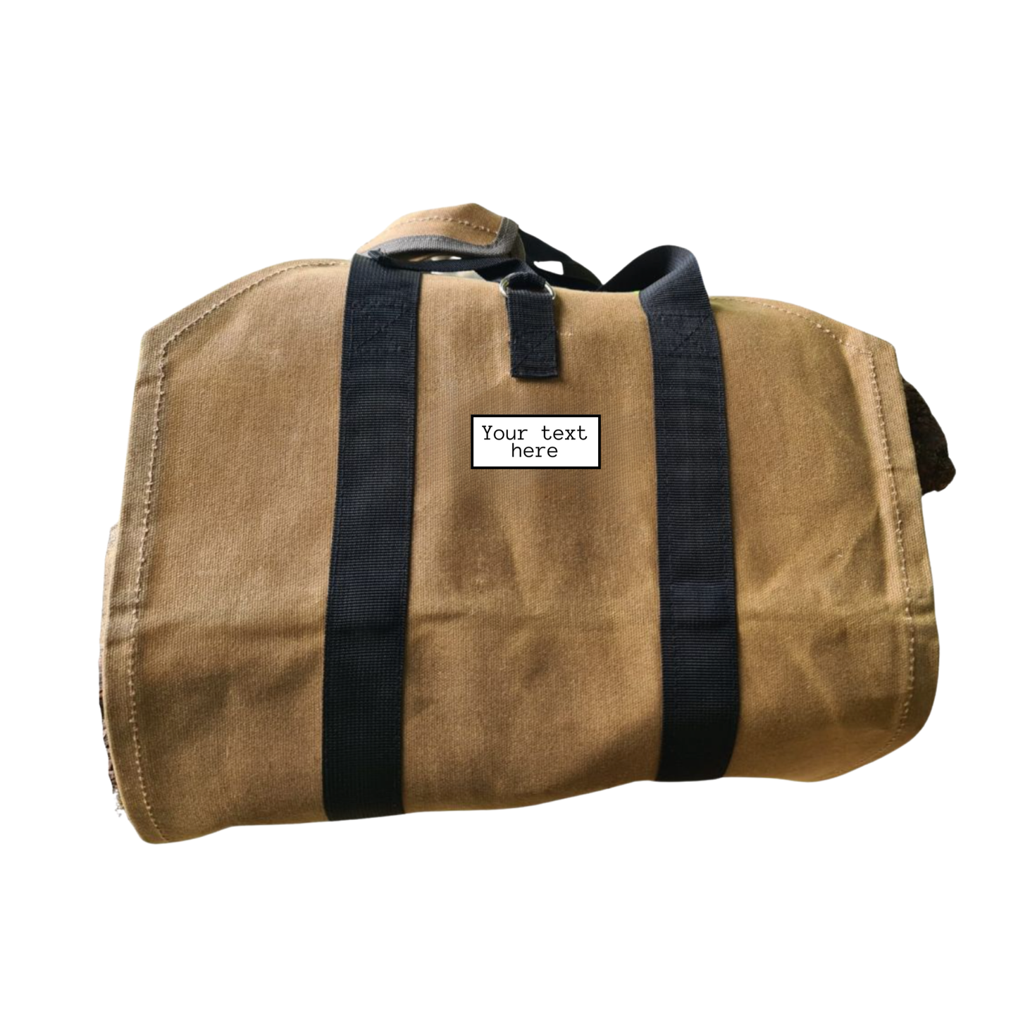 Lifespace Heavy Duty Canvas Firewood Log Carrier Bag with Handles & Strap