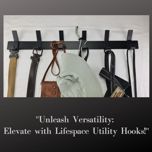Lifespace 30in Rustic Industrial Bespoke Utility Hook - 6 hooks