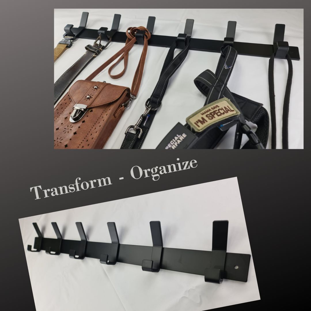 Lifespace 30in Rustic Industrial Bespoke Utility Hook - 6 hooks