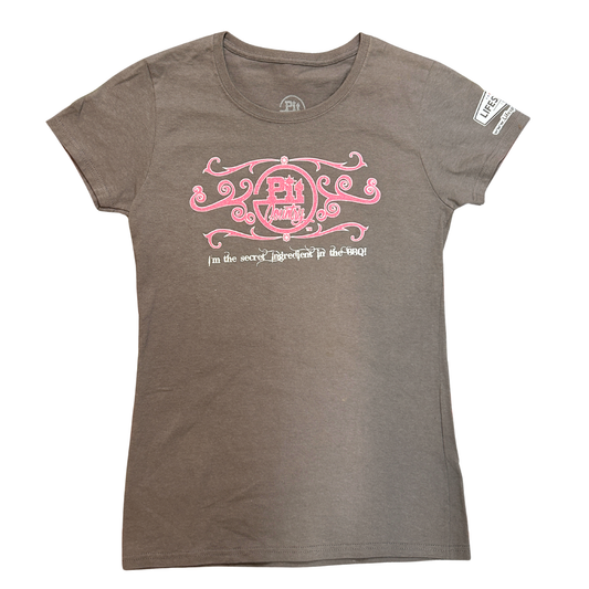 Pit Country Premium Graphic Crewneck Ladies T-Shirt - “I'm the Secret Ingredient in the BBQ”