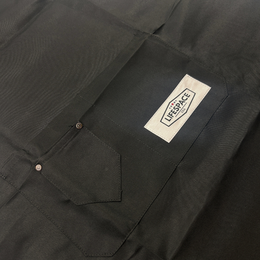 Lifespace Black Customizable Chef Apron With Adjustable Neck Strap