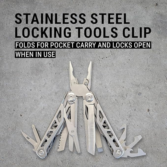 Lifespace Premium 15-in-1 EDC Multi-Tool with Pliers and Scissors