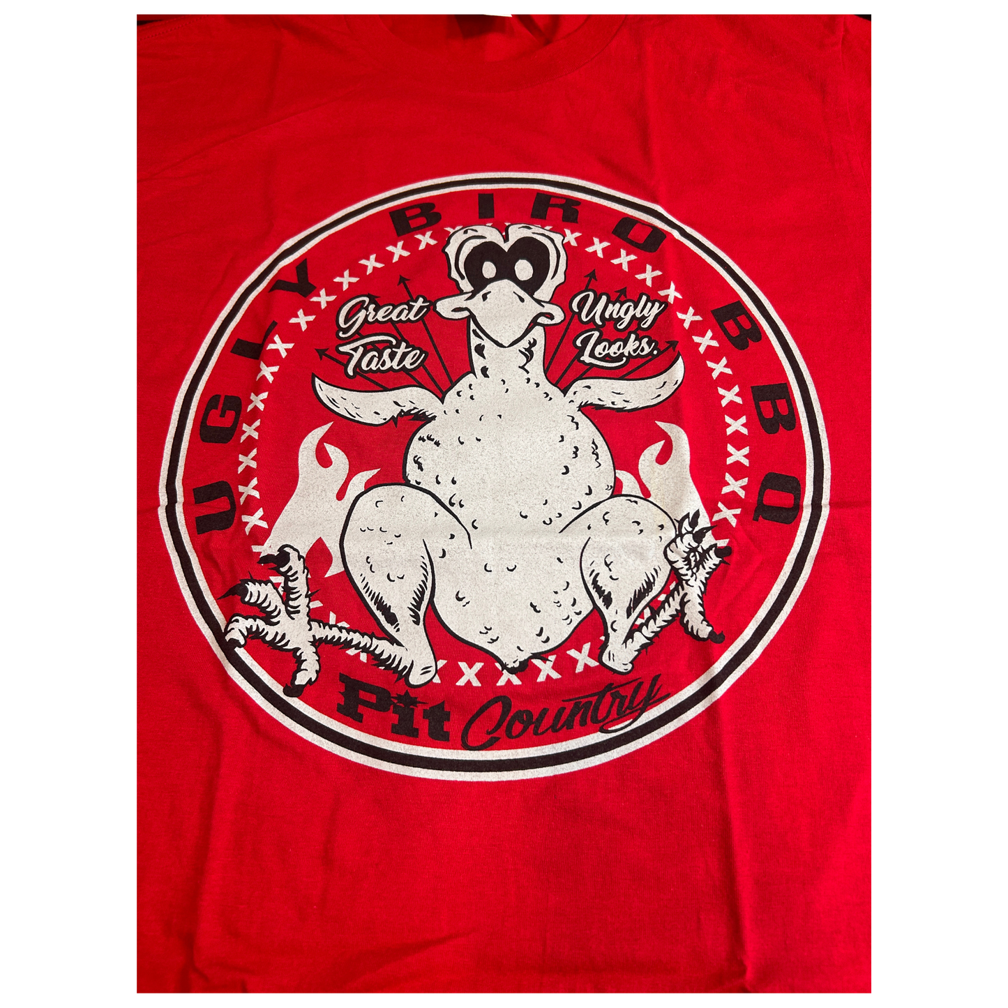 Pit Country Premium Graphic Crewneck Mens T-Shirt - “Great Taste, Ugly Looks"