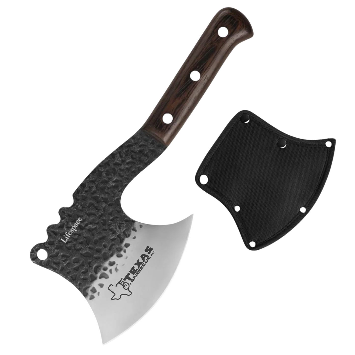 Lifespace Butcher Cleaver Knife with Wenge Handle & Sheath