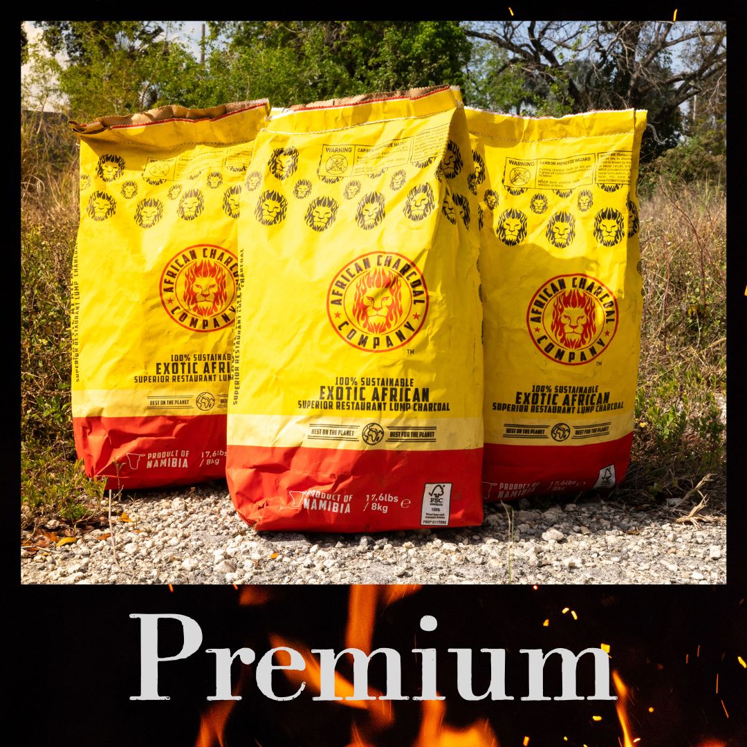 African Charcoal Company 100% Sustainable Superior Restaurant Lump Charcoal - 17.6lbs