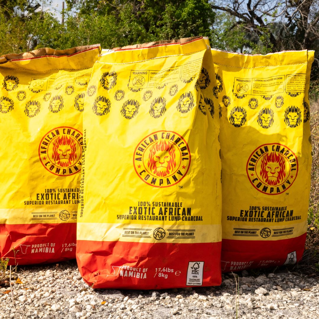 African Charcoal Company 100% Sustainable Superior Restaurant Lump Charcoal - 17.6lbs