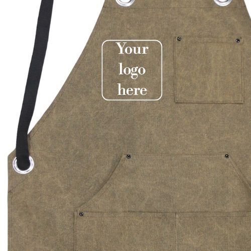 Lifespace Premium Khaki Wax Canvas BBQ Grill Work Apron