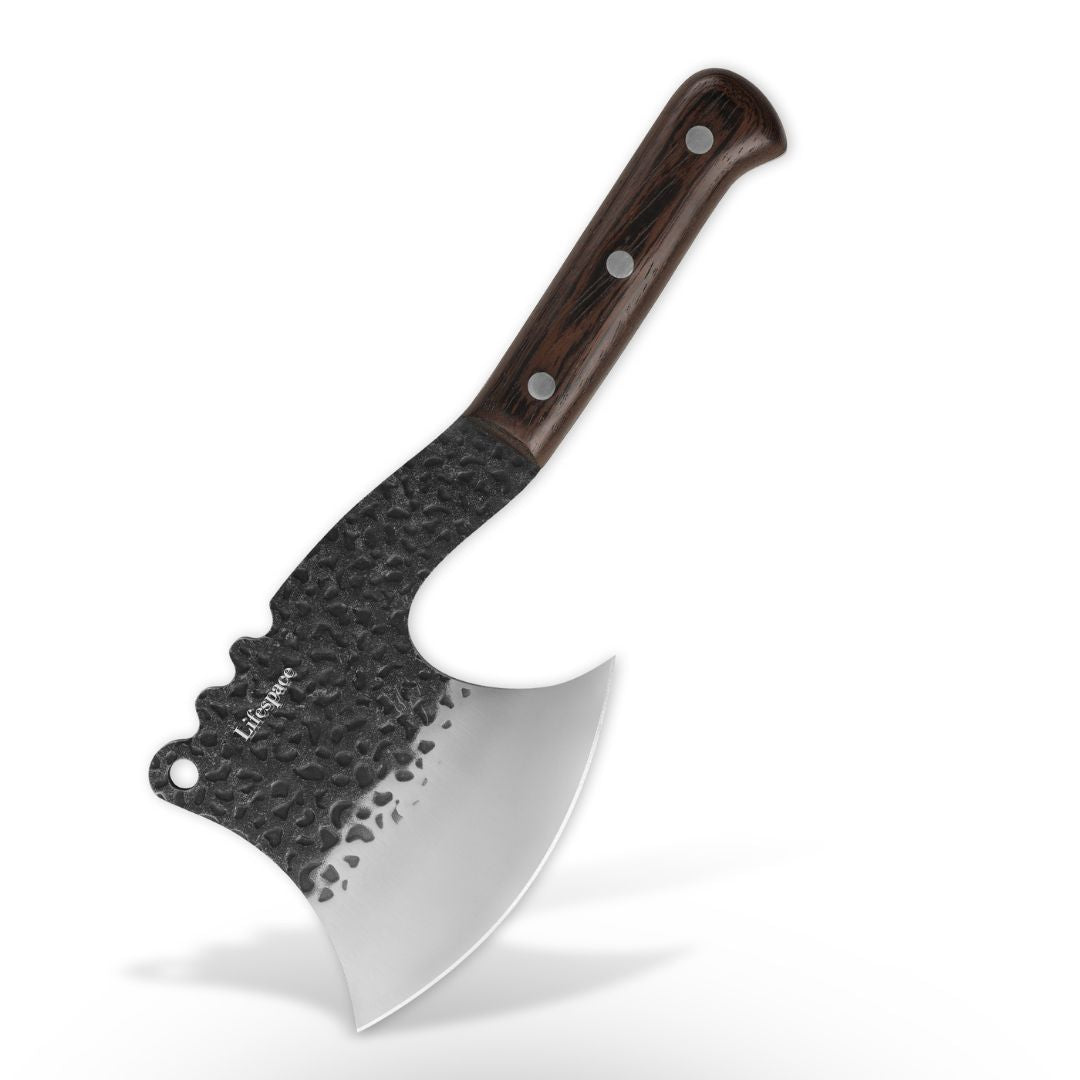 Lifespace Butcher Cleaver Knife with Wenge Handle & Sheath