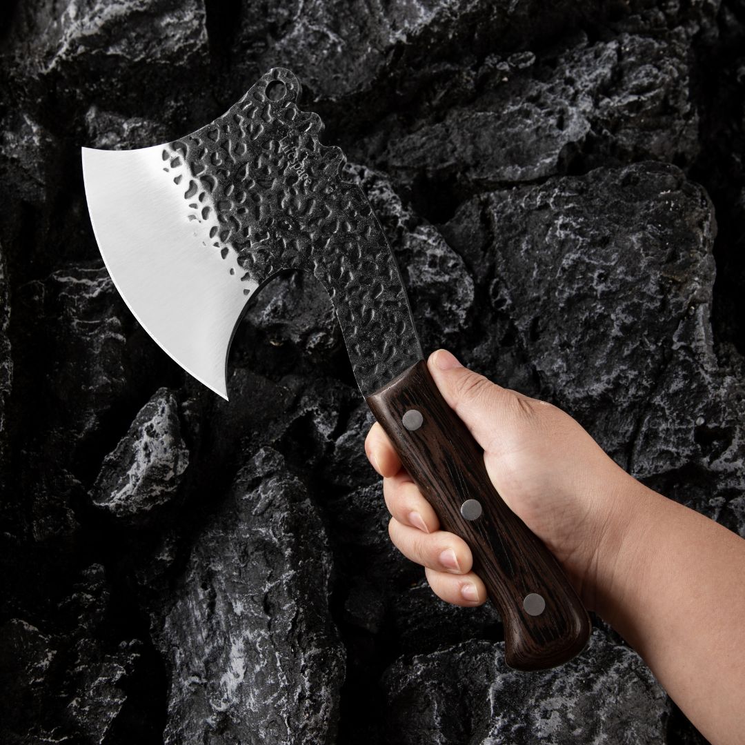 Lifespace Butcher Cleaver Knife with Wenge Handle & Sheath
