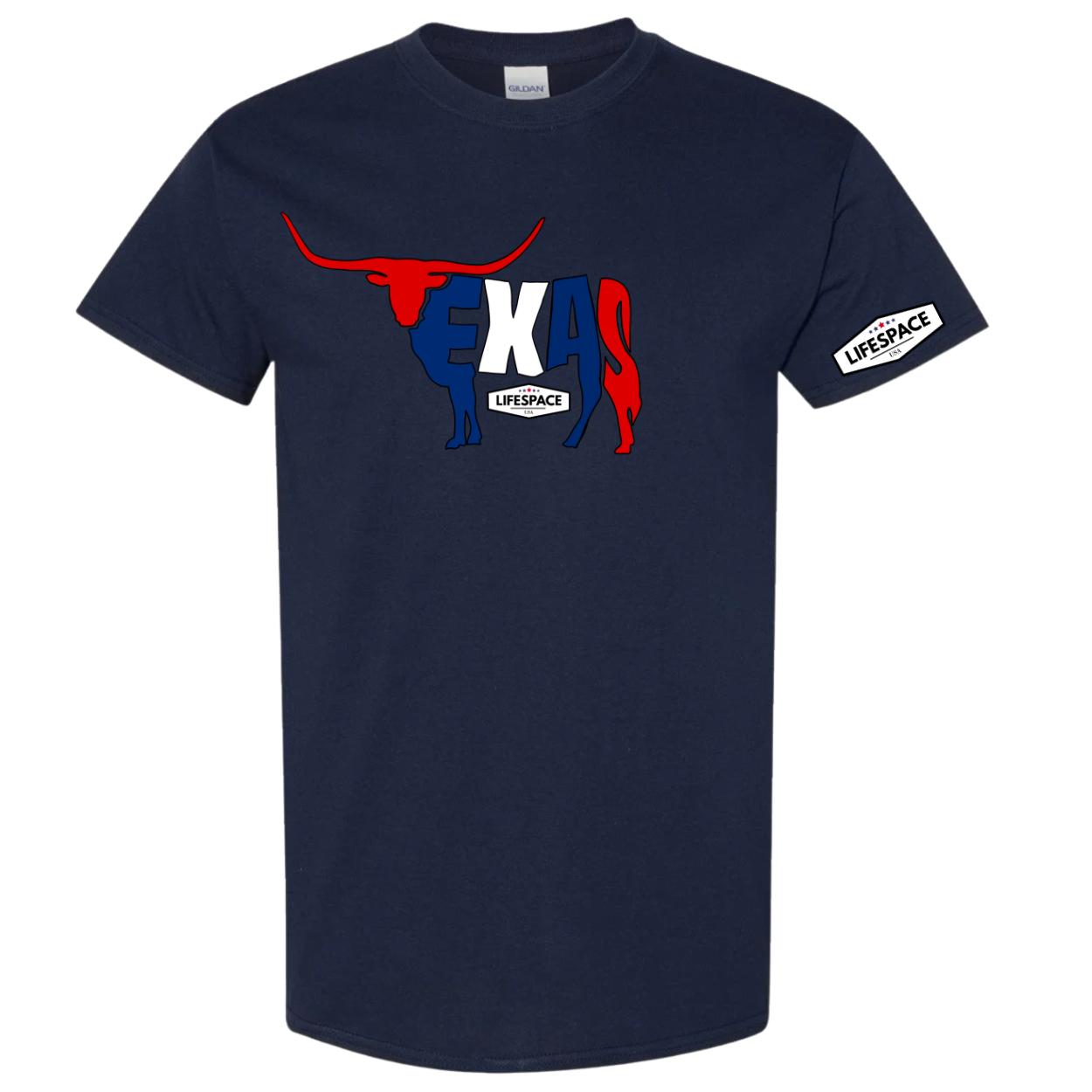 Lifespace Premium Cotton-Poly Blend Crewneck T-shirt "Texas Longhorn"