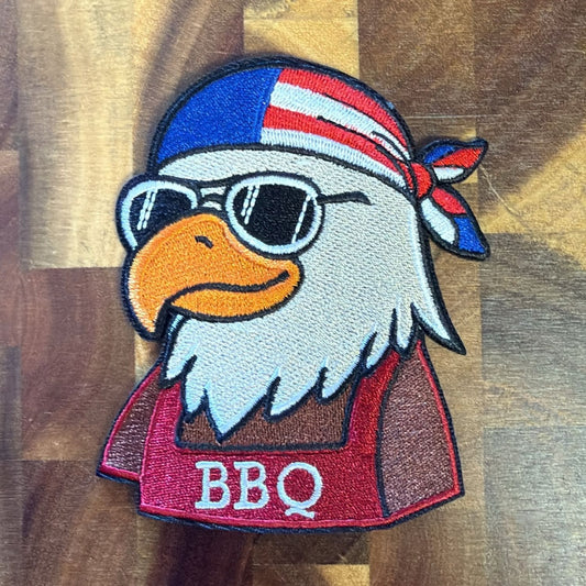Lifespace 4" "BBQ Eagle" Embroidered Iron-on Patch