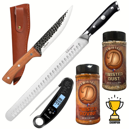 Lifespace Pitmaster Brisket Bundle — Trim, Season, Smoke, Rest & Slice Like a Champion