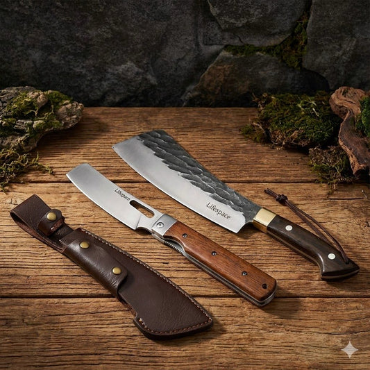 Lifespace PitMaster’s Power Pair™ — Premium Chef Knife & Cleaver Bundle