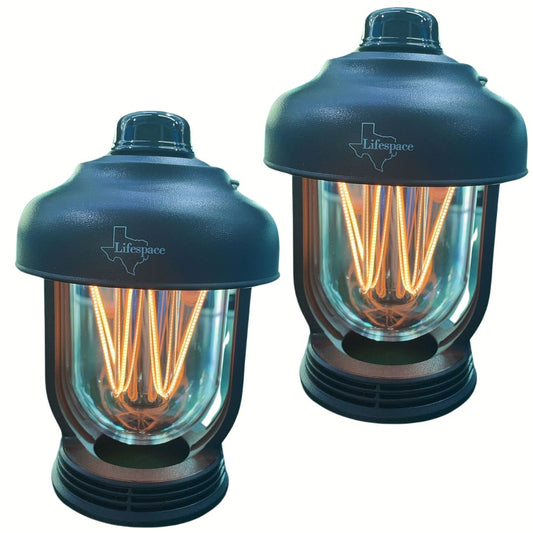 Lifespace Portable Waterproof LED Camping Lantern with Adjustable Brightness (Set of 2)