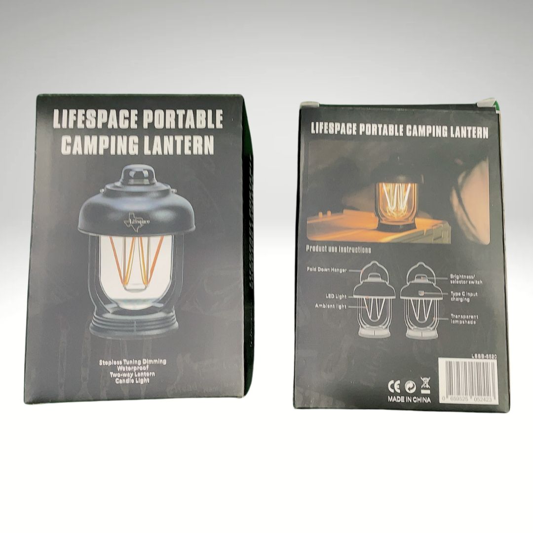 Lifespace Portable Waterproof LED Camping Lantern with Adjustable Brightness (Set of 2)