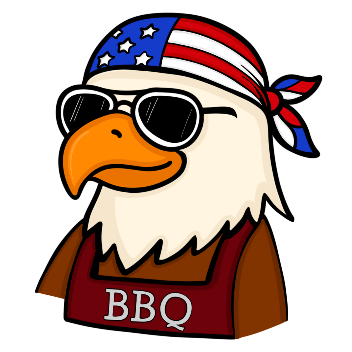 Lifespace Premium Waterproof Vinyl Sticker "American BBQ Eagle"