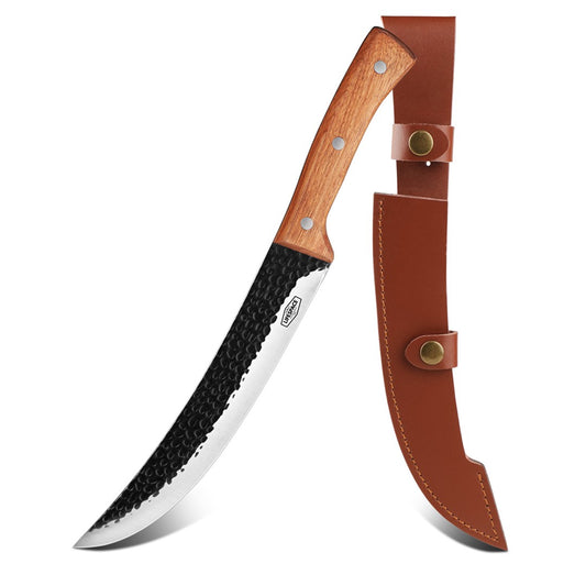 Lifespace 8'' Slaughter Knife with Rosewood Handle & Sheath