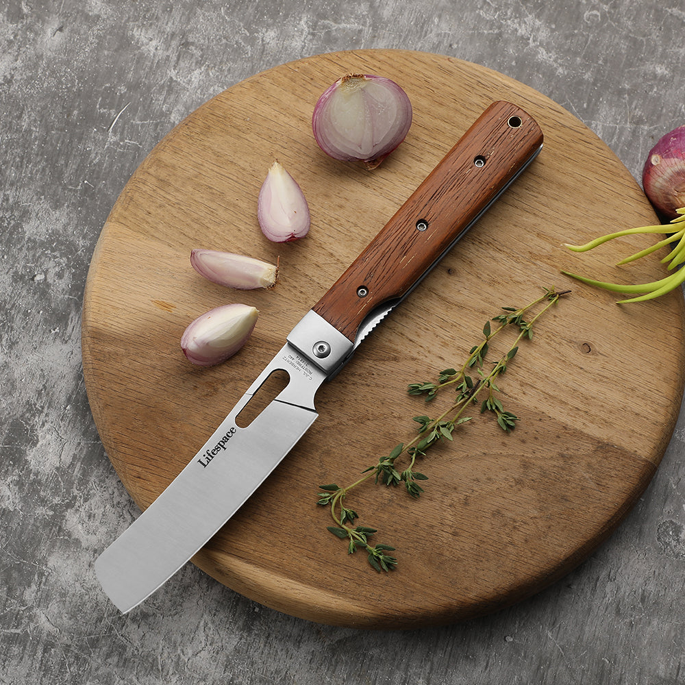 Lifespace 440A Stainless Steel Folding Japanese Chef Knife