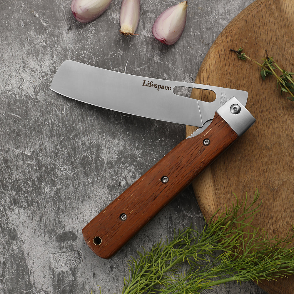 Lifespace 440A Stainless Steel Folding Japanese Chef Knife