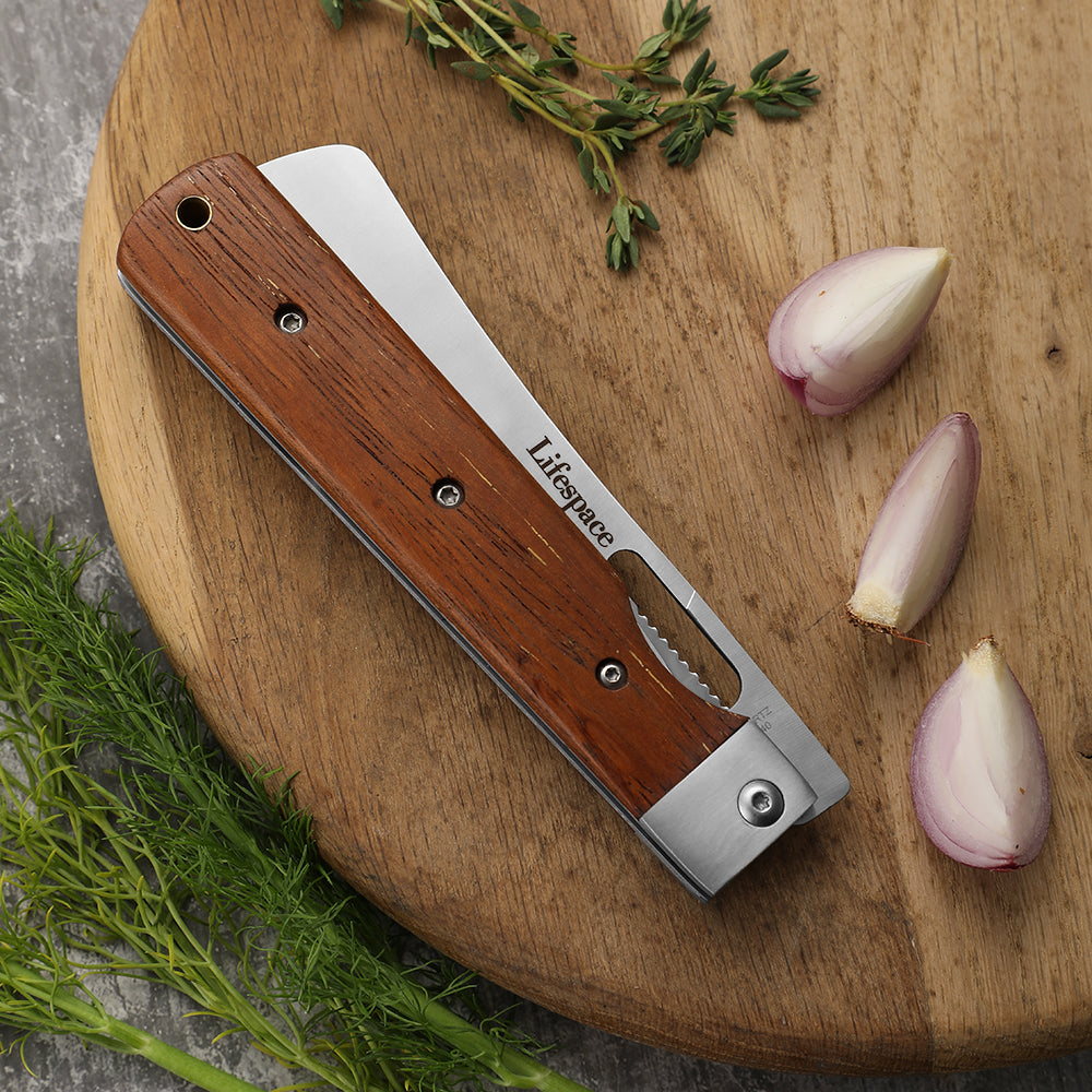 Lifespace 440A Stainless Steel Folding Japanese Chef Knife